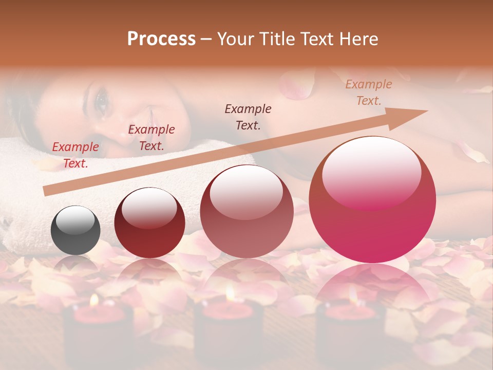 A Beautiful Woman Laying On A Towel Next To Candles PowerPoint Template