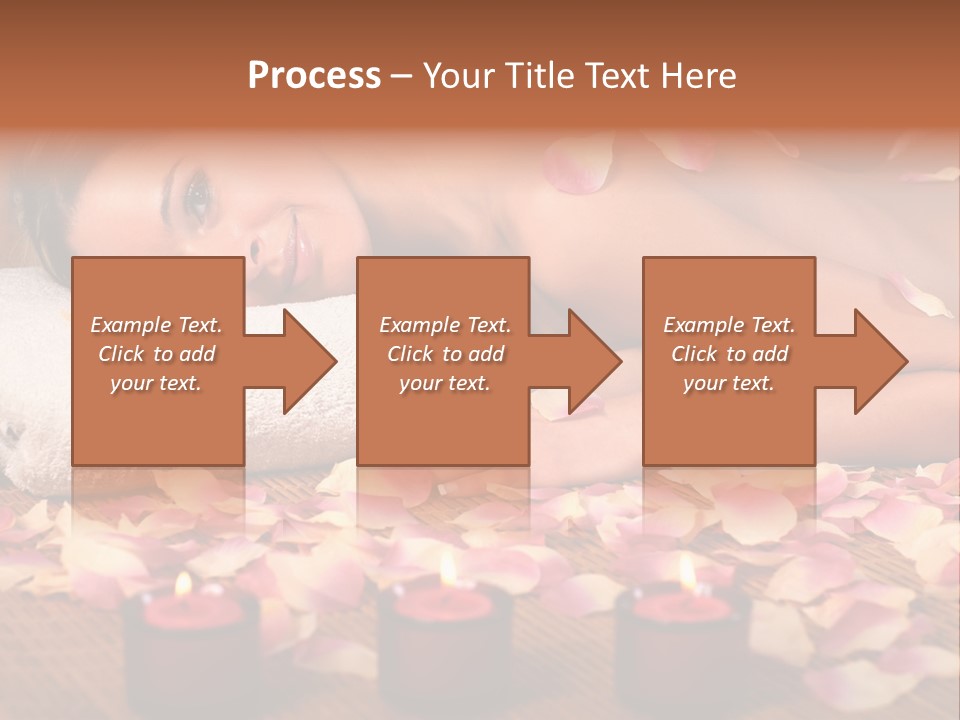 A Beautiful Woman Laying On A Towel Next To Candles PowerPoint Template