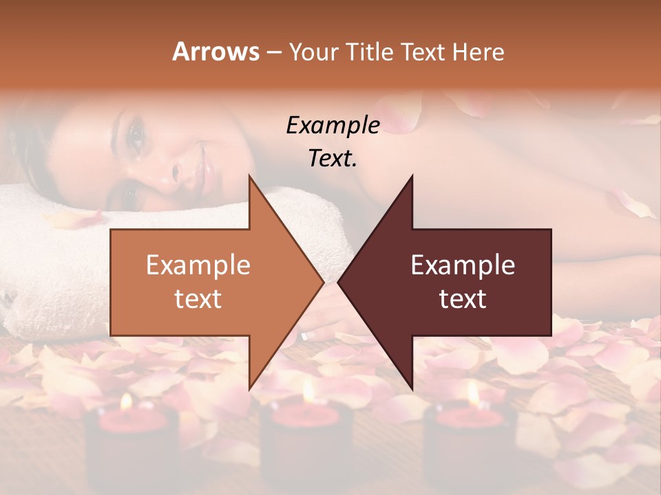 A Beautiful Woman Laying On A Towel Next To Candles PowerPoint Template