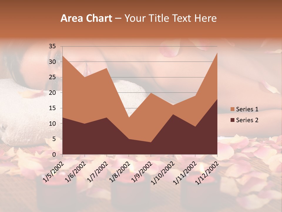 A Beautiful Woman Laying On A Towel Next To Candles PowerPoint Template