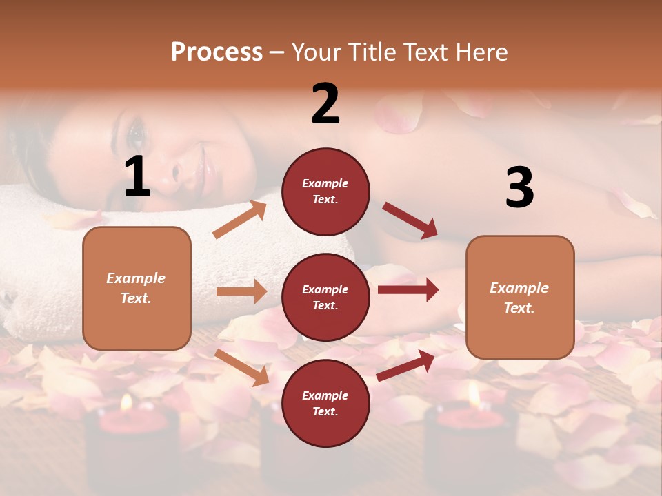 A Beautiful Woman Laying On A Towel Next To Candles PowerPoint Template