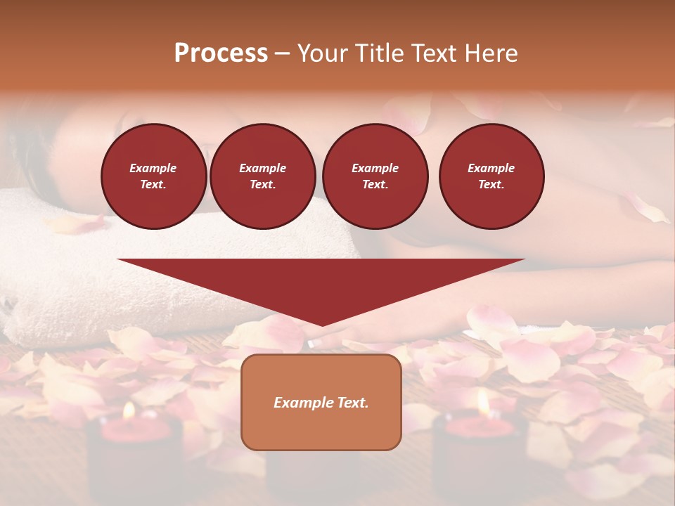 A Beautiful Woman Laying On A Towel Next To Candles PowerPoint Template