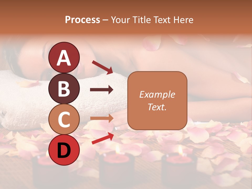 A Beautiful Woman Laying On A Towel Next To Candles PowerPoint Template