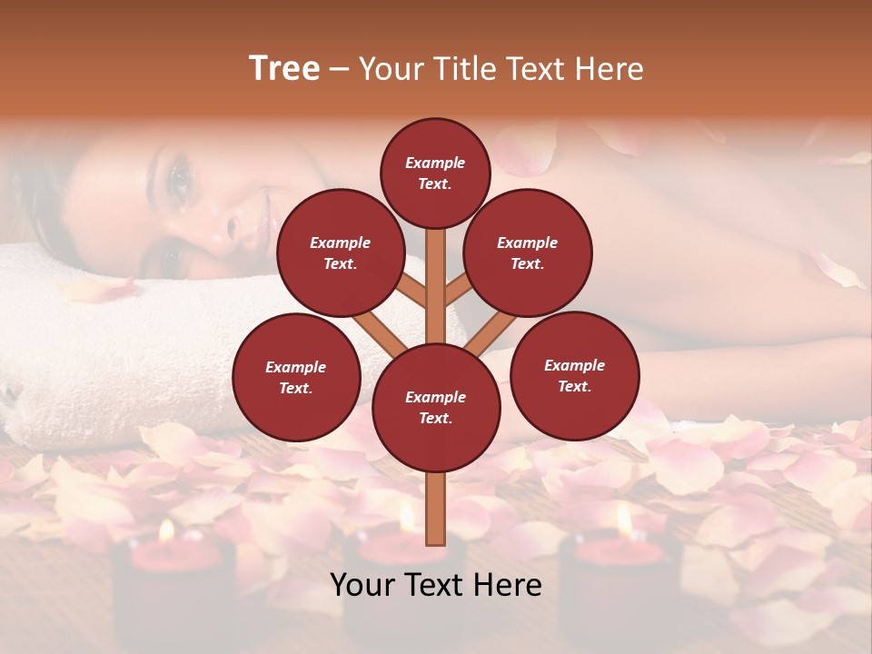 A Beautiful Woman Laying On A Towel Next To Candles PowerPoint Template