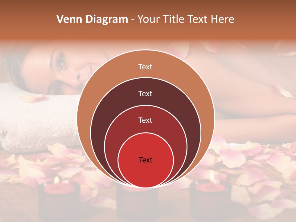 A Beautiful Woman Laying On A Towel Next To Candles PowerPoint Template