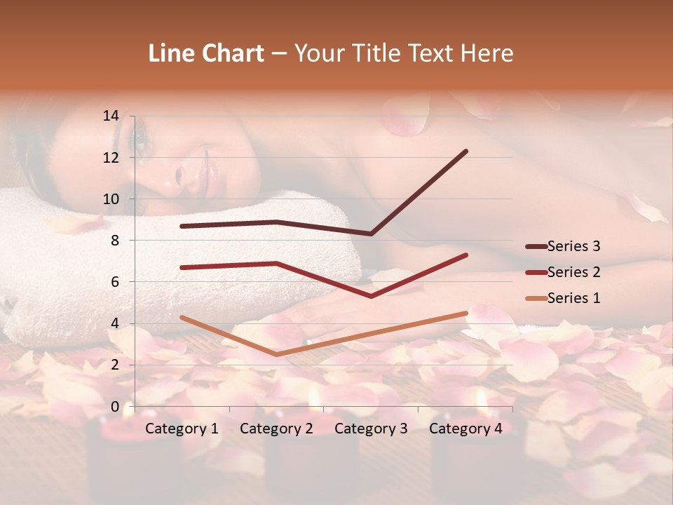 A Beautiful Woman Laying On A Towel Next To Candles PowerPoint Template