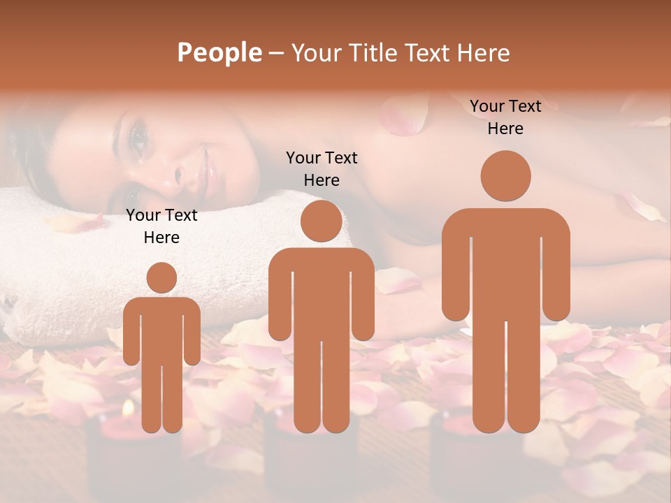 A Beautiful Woman Laying On A Towel Next To Candles PowerPoint Template