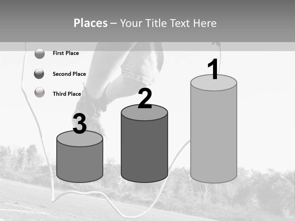 A Person Jumping In The Air With A Jump Rope PowerPoint Template