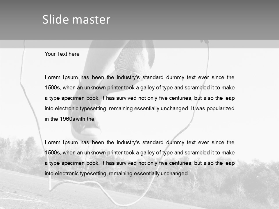 A Person Jumping In The Air With A Jump Rope PowerPoint Template