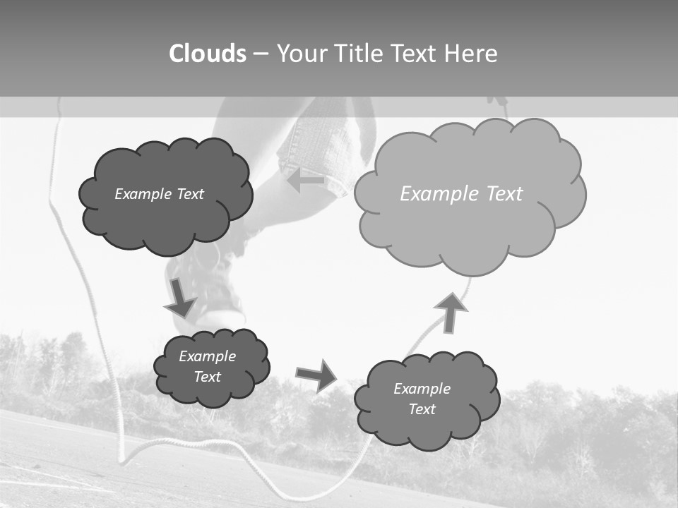 A Person Jumping In The Air With A Jump Rope PowerPoint Template