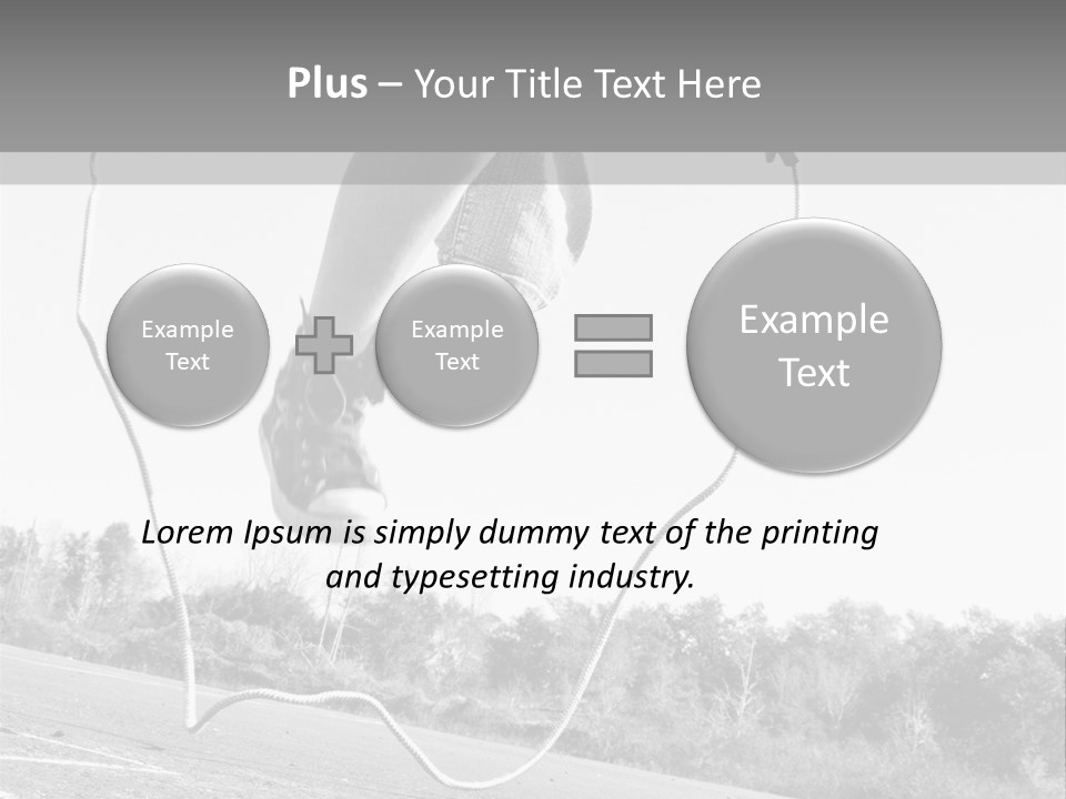 A Person Jumping In The Air With A Jump Rope PowerPoint Template