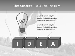 A Person Jumping In The Air With A Jump Rope PowerPoint Template