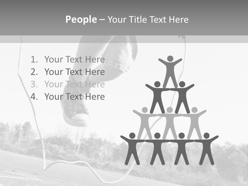 A Person Jumping In The Air With A Jump Rope PowerPoint Template