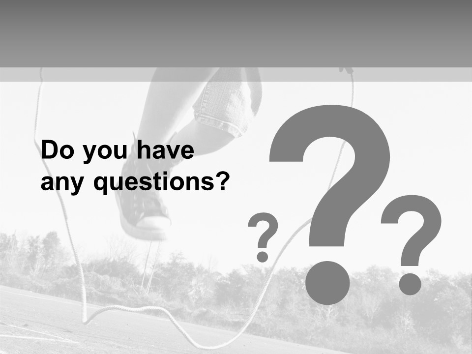 A Person Jumping In The Air With A Jump Rope PowerPoint Template