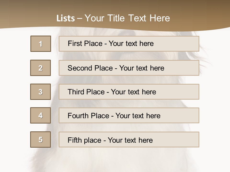 A White And Brown Dog Sitting On Top Of A White Floor PowerPoint Template