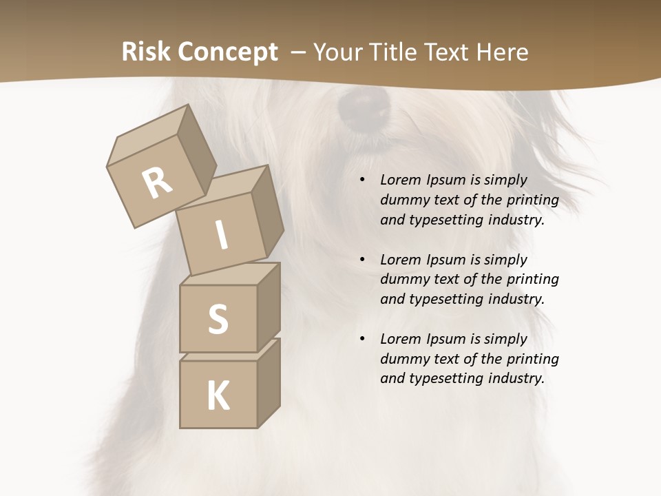 A White And Brown Dog Sitting On Top Of A White Floor PowerPoint Template
