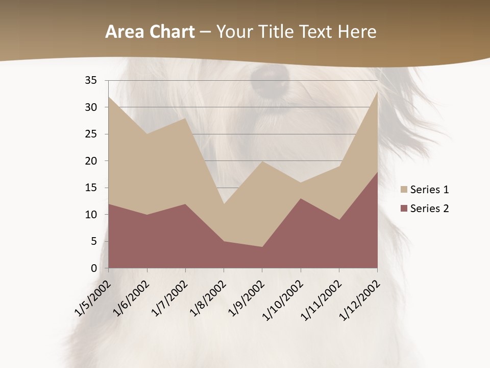 A White And Brown Dog Sitting On Top Of A White Floor PowerPoint Template
