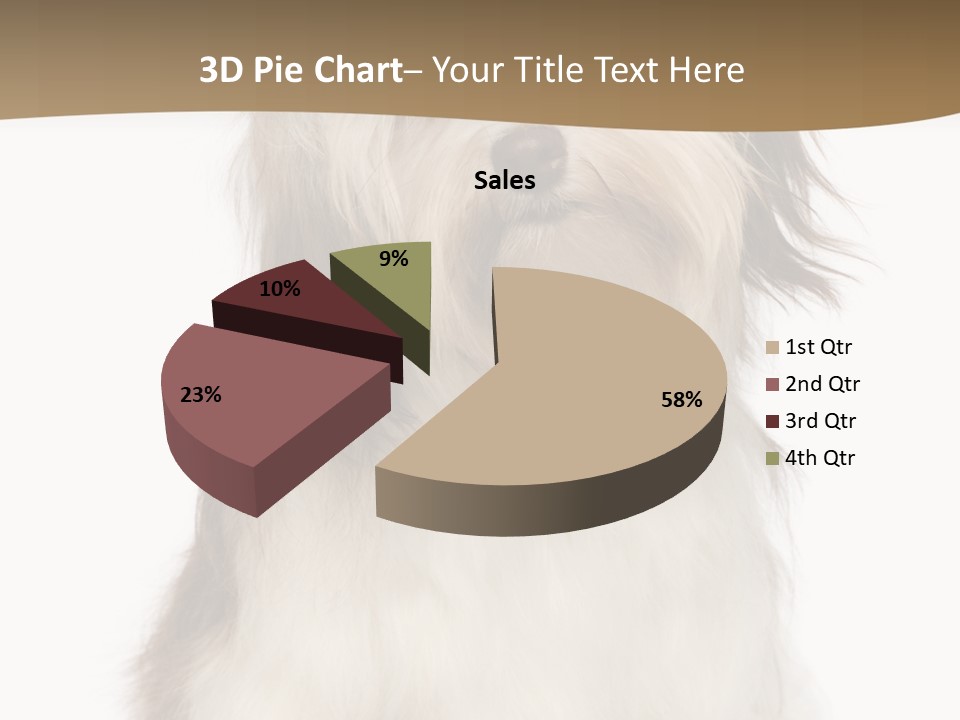 A White And Brown Dog Sitting On Top Of A White Floor PowerPoint Template
