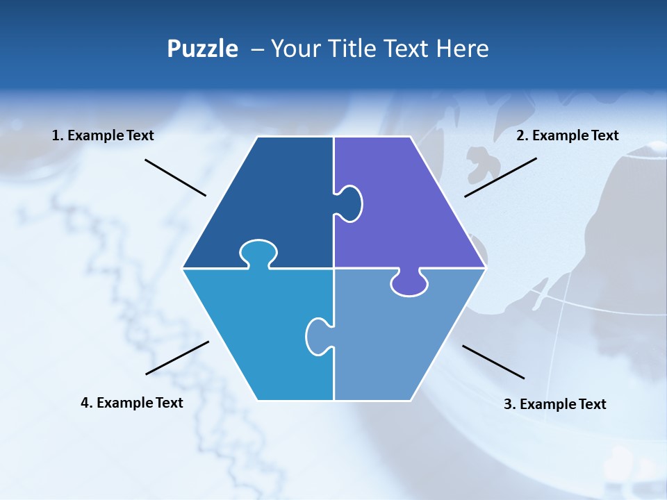 A Globe On Top Of A Table With A Bar Chart In The Background PowerPoint Template