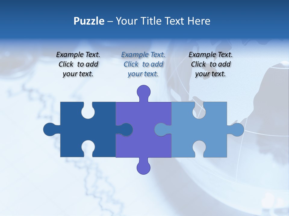 A Globe On Top Of A Table With A Bar Chart In The Background PowerPoint Template