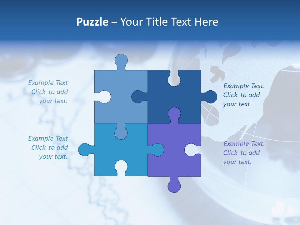 A Globe On Top Of A Table With A Bar Chart In The Background PowerPoint Template