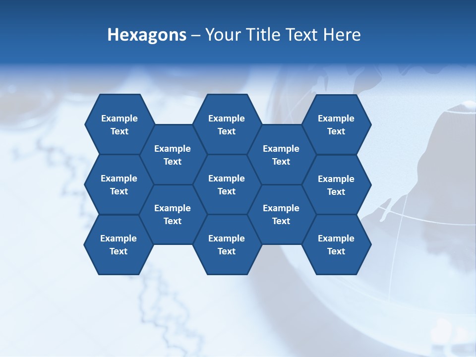 A Globe On Top Of A Table With A Bar Chart In The Background PowerPoint Template