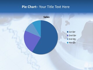 A Globe On Top Of A Table With A Bar Chart In The Background PowerPoint Template