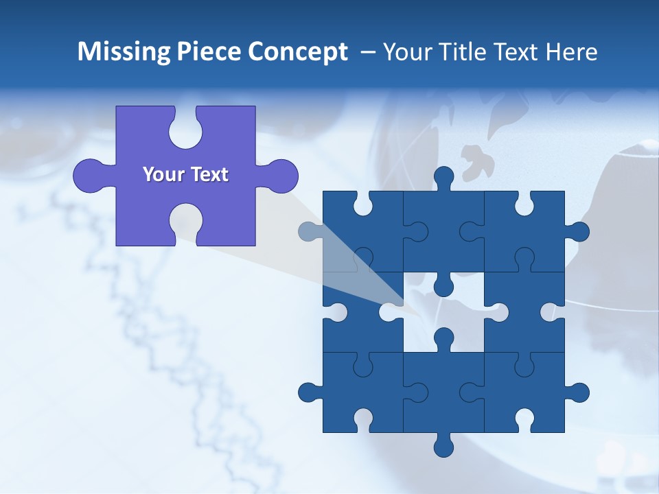 A Globe On Top Of A Table With A Bar Chart In The Background PowerPoint Template