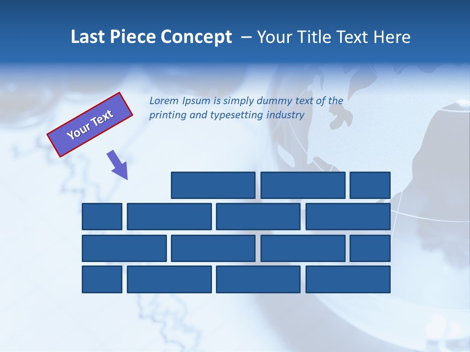 A Globe On Top Of A Table With A Bar Chart In The Background PowerPoint Template