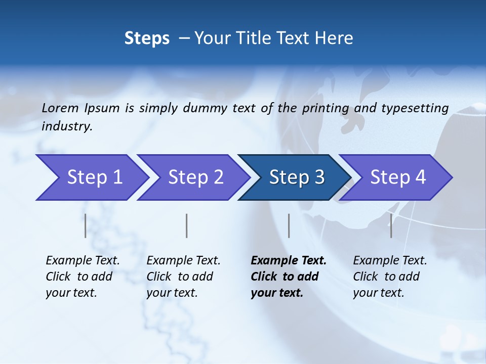 A Globe On Top Of A Table With A Bar Chart In The Background PowerPoint Template