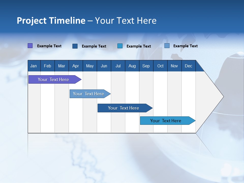 A Globe On Top Of A Table With A Bar Chart In The Background PowerPoint Template