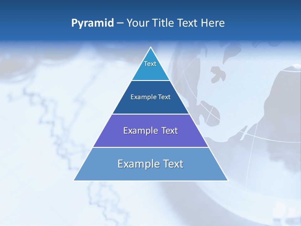 A Globe On Top Of A Table With A Bar Chart In The Background PowerPoint Template
