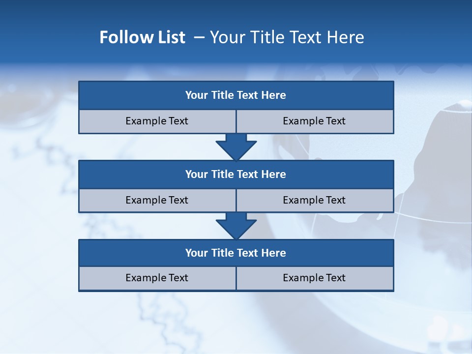 A Globe On Top Of A Table With A Bar Chart In The Background PowerPoint Template