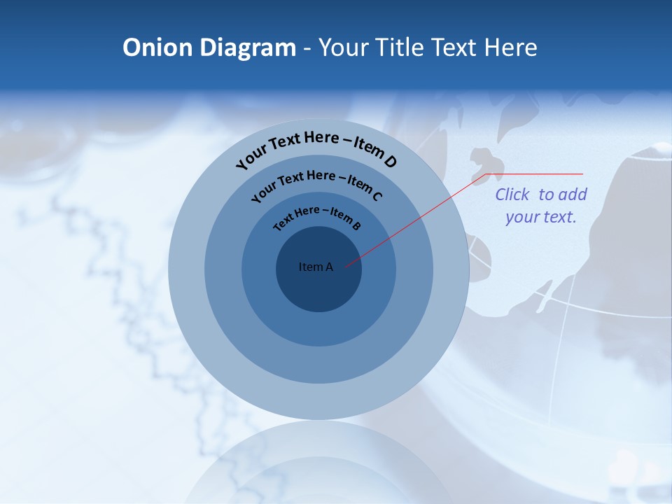 A Globe On Top Of A Table With A Bar Chart In The Background PowerPoint Template