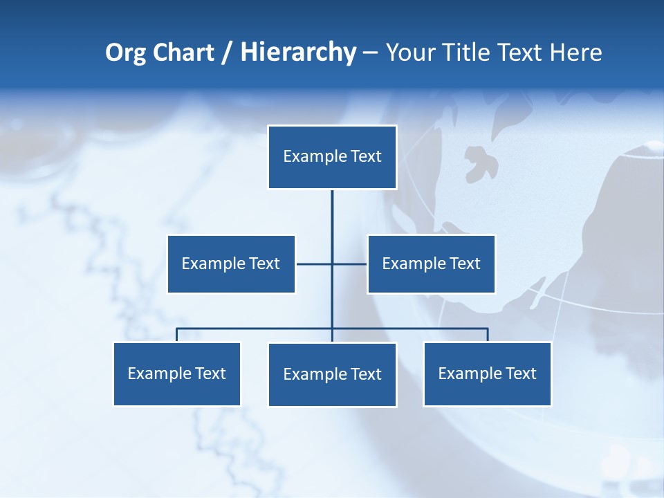 A Globe On Top Of A Table With A Bar Chart In The Background PowerPoint Template