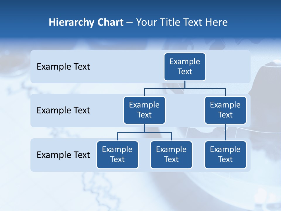 A Globe On Top Of A Table With A Bar Chart In The Background PowerPoint Template