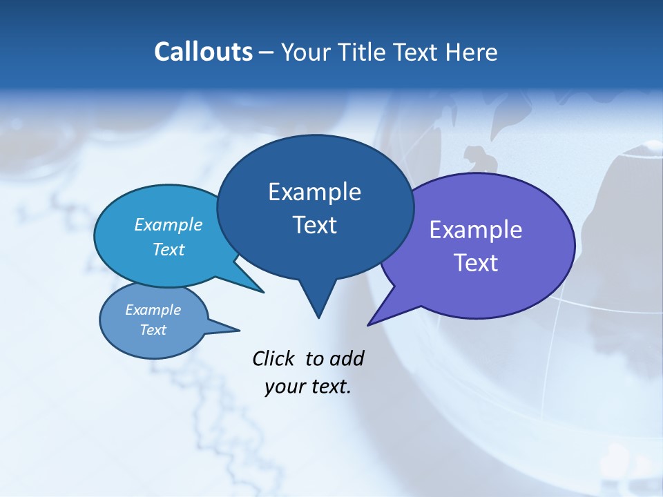A Globe On Top Of A Table With A Bar Chart In The Background PowerPoint Template
