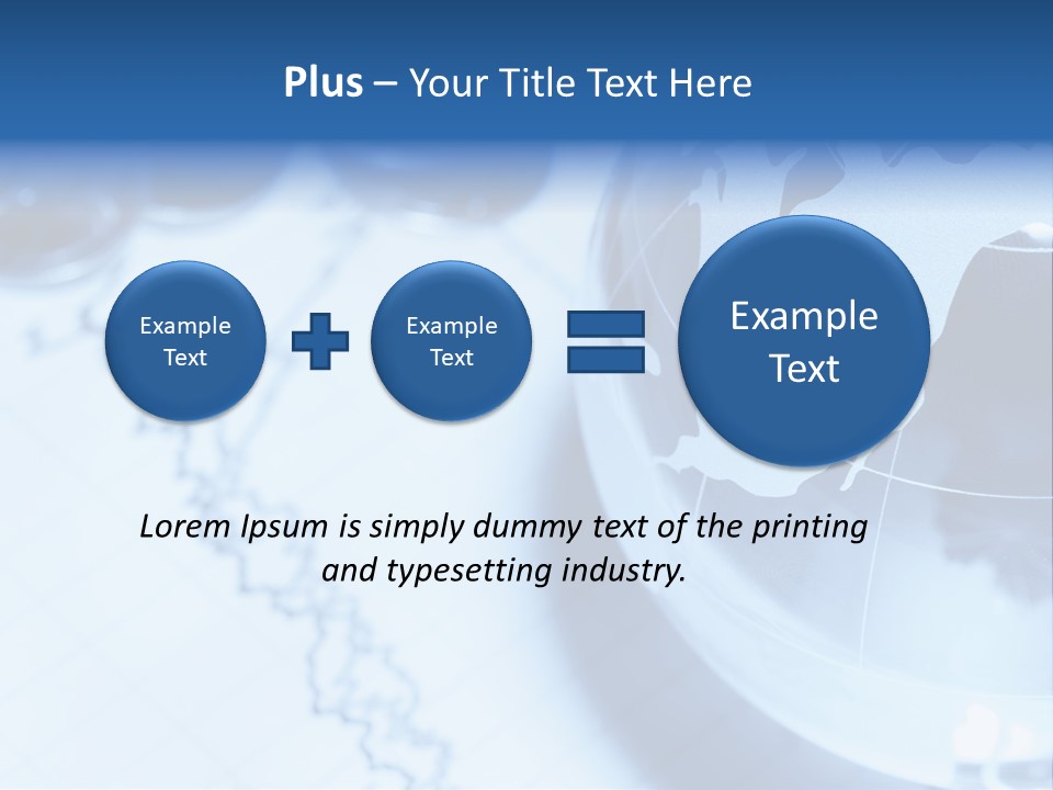 A Globe On Top Of A Table With A Bar Chart In The Background PowerPoint Template