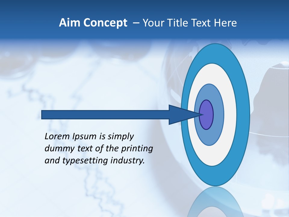 A Globe On Top Of A Table With A Bar Chart In The Background PowerPoint Template