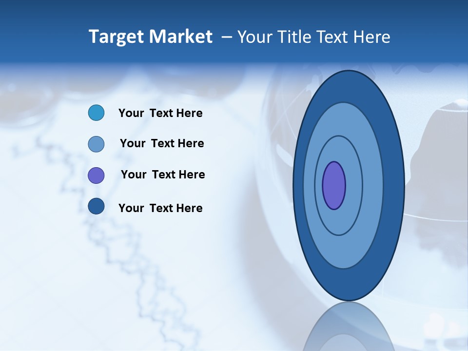 A Globe On Top Of A Table With A Bar Chart In The Background PowerPoint Template
