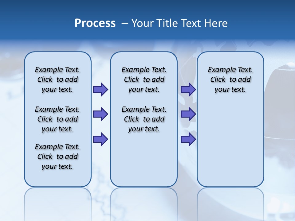 A Globe On Top Of A Table With A Bar Chart In The Background PowerPoint Template