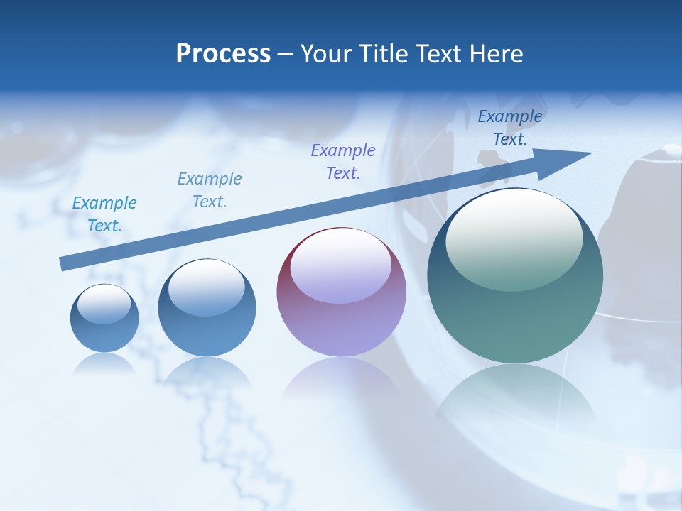 A Globe On Top Of A Table With A Bar Chart In The Background PowerPoint Template