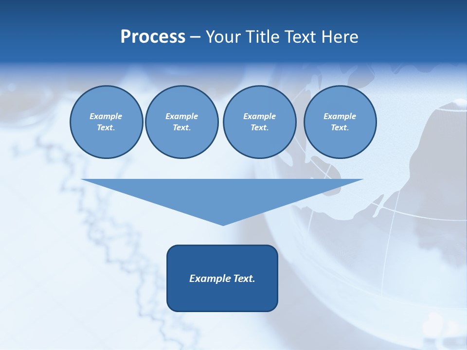 A Globe On Top Of A Table With A Bar Chart In The Background PowerPoint Template
