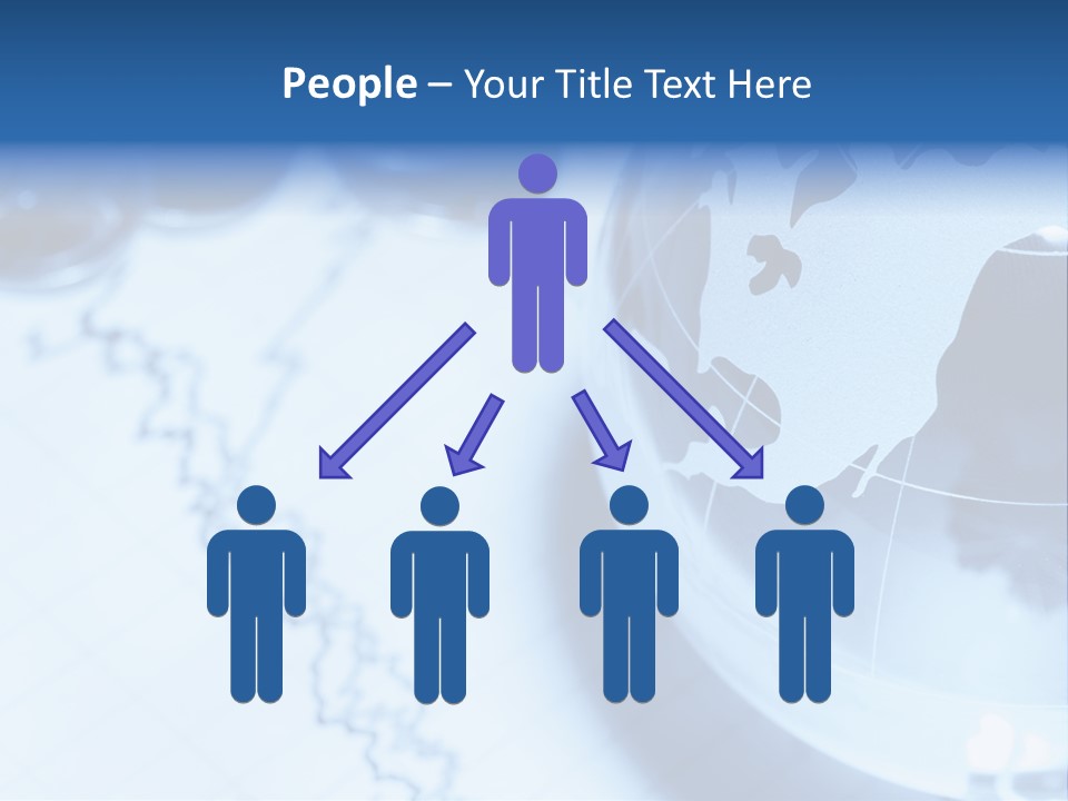 A Globe On Top Of A Table With A Bar Chart In The Background PowerPoint Template