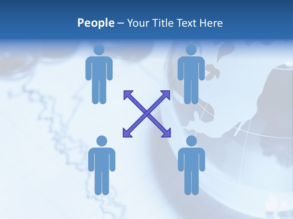 A Globe On Top Of A Table With A Bar Chart In The Background PowerPoint Template