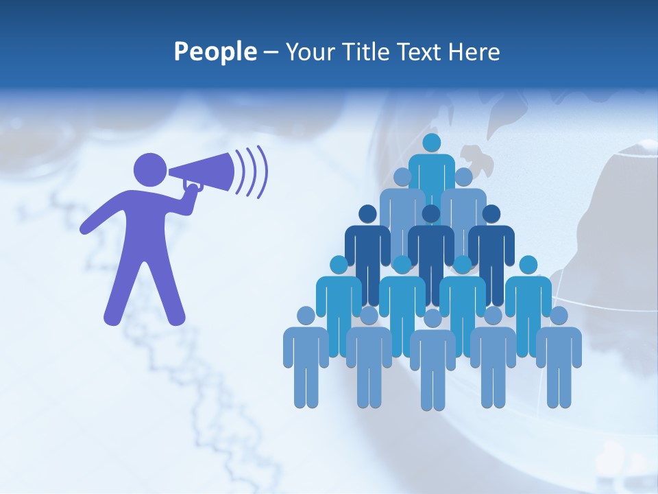 A Globe On Top Of A Table With A Bar Chart In The Background PowerPoint Template