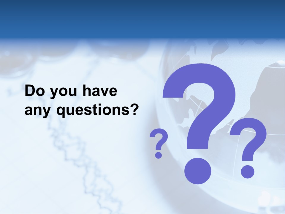 A Globe On Top Of A Table With A Bar Chart In The Background PowerPoint Template