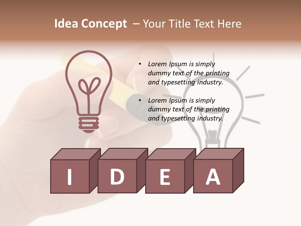 Drawing Image Imagination PowerPoint Template