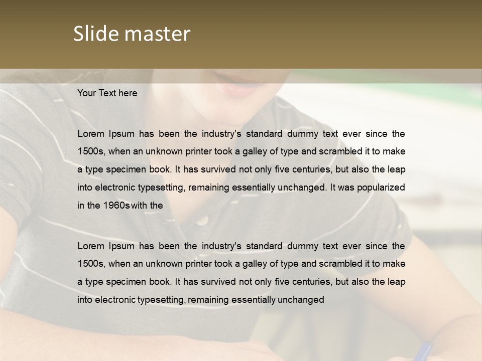 Teenager Listening Learning PowerPoint Template