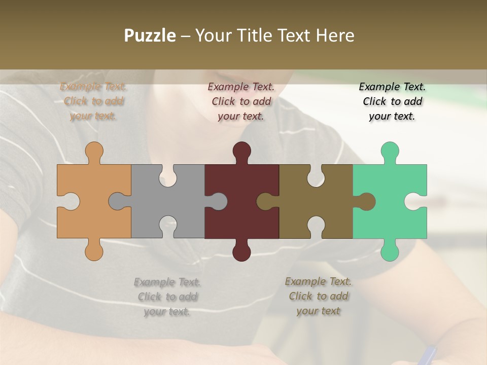 Teenager Listening Learning PowerPoint Template